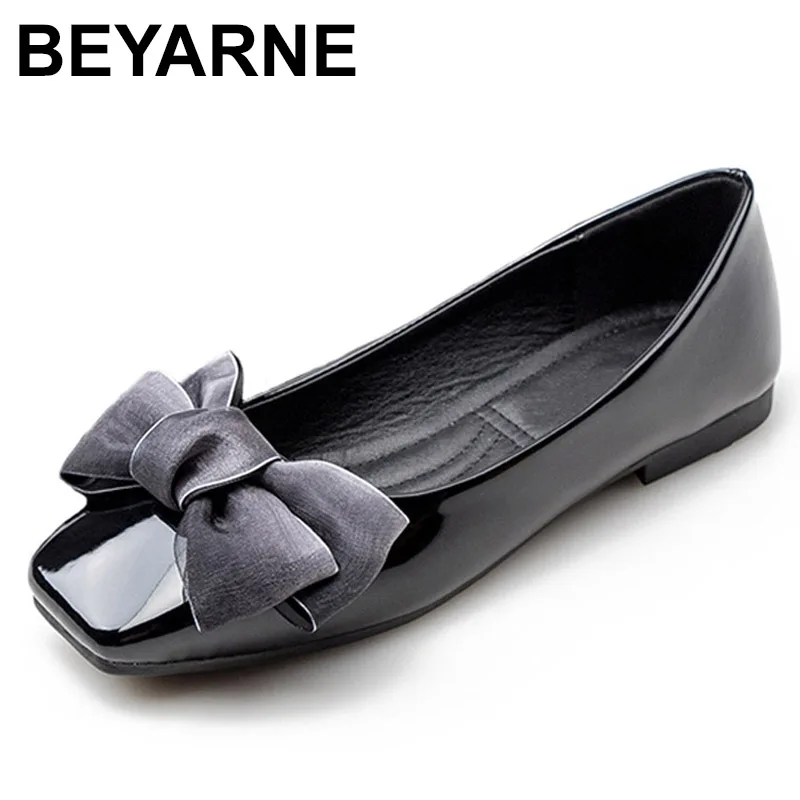 

Туфли женские мягкие на плоской подошве, с бантом-бабочкой, большие размеры, 2019