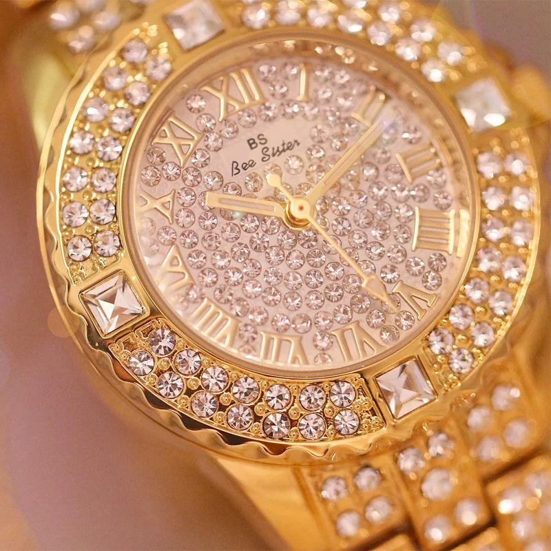 Montres femme BS повседневные женские часы брендовые роскошные с бриллиантами Женские