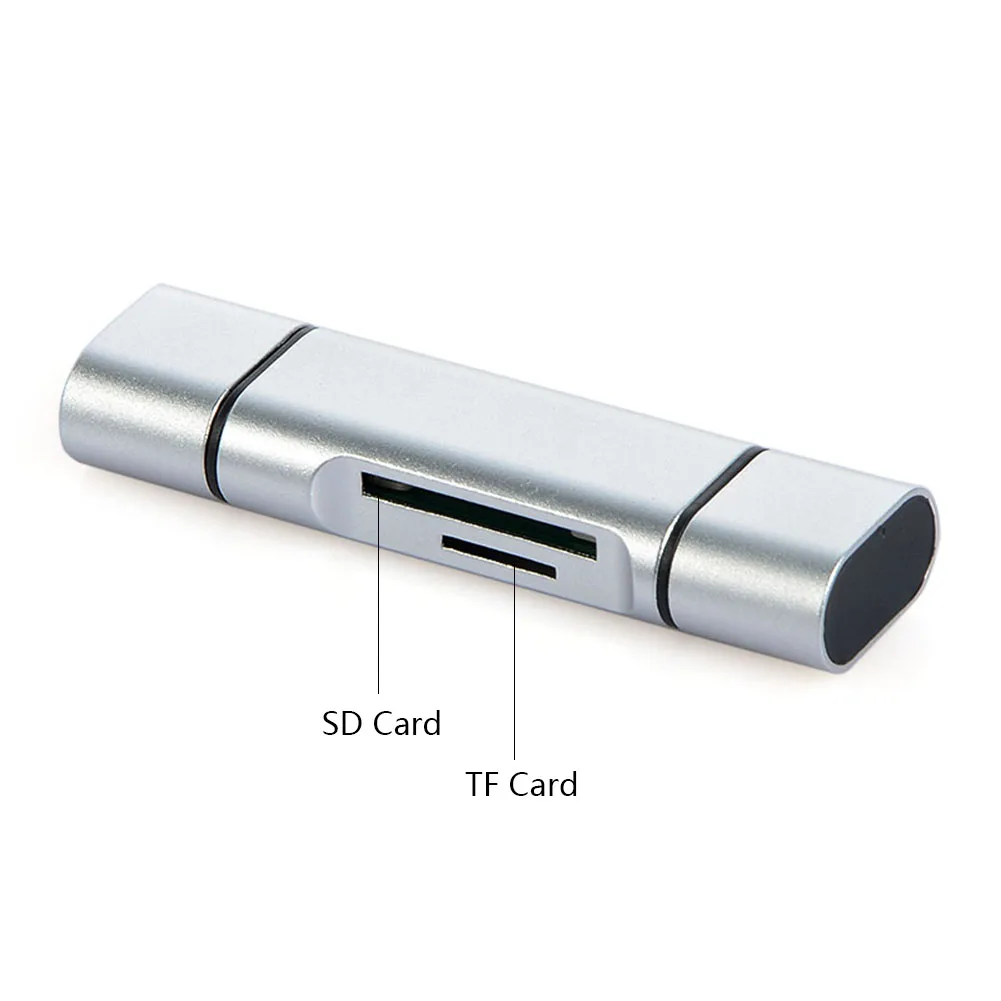 Новый портативный мини дизайн очаровательный 3 в 1 кардридер USB Type C Micro 0