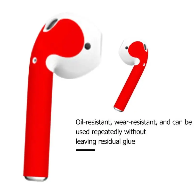 Наушники ПВХ Съемный стикер Клейкая наклейка пленка для Airpods Air Pods наушники