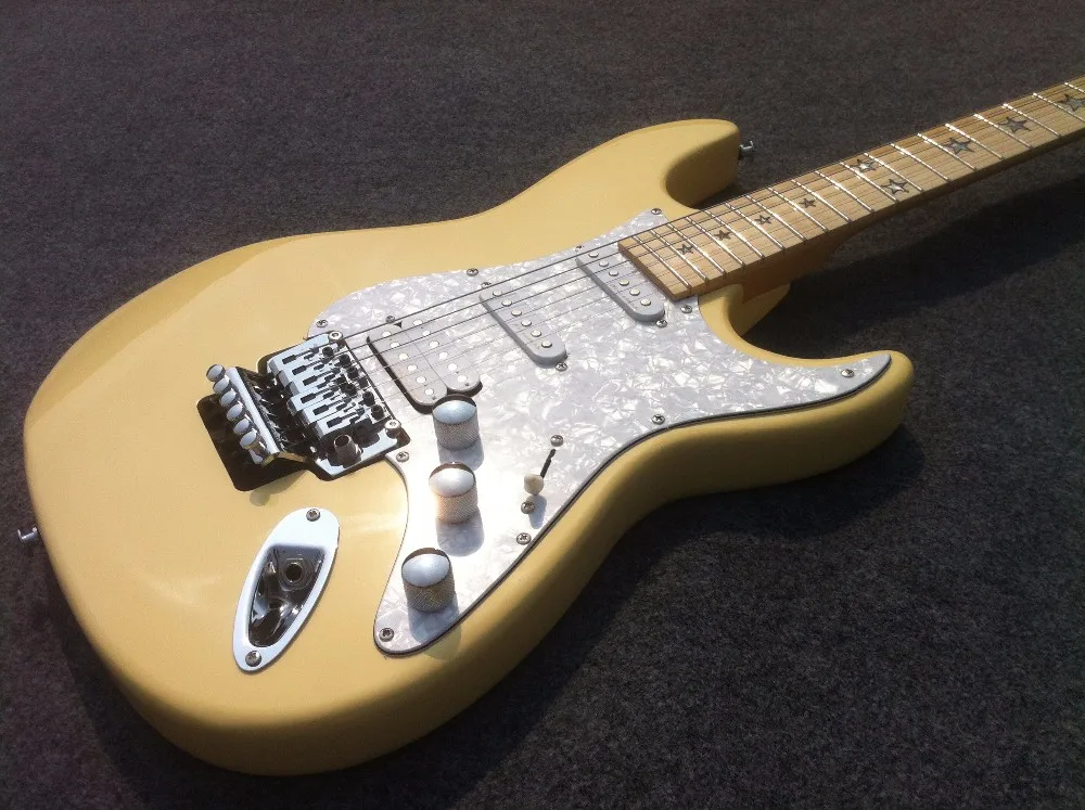 Free shipping electric guitar fr bridge with star inlay preal pickguard