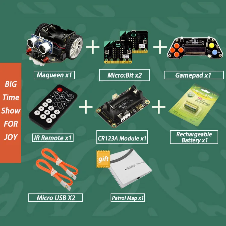 Full Joy Plus Kit ShenzhenMaker Store micro: Maqueen V4.0 micro: битная образовательная платформа для программирования - Цвет: Full Joy Plus Kit
