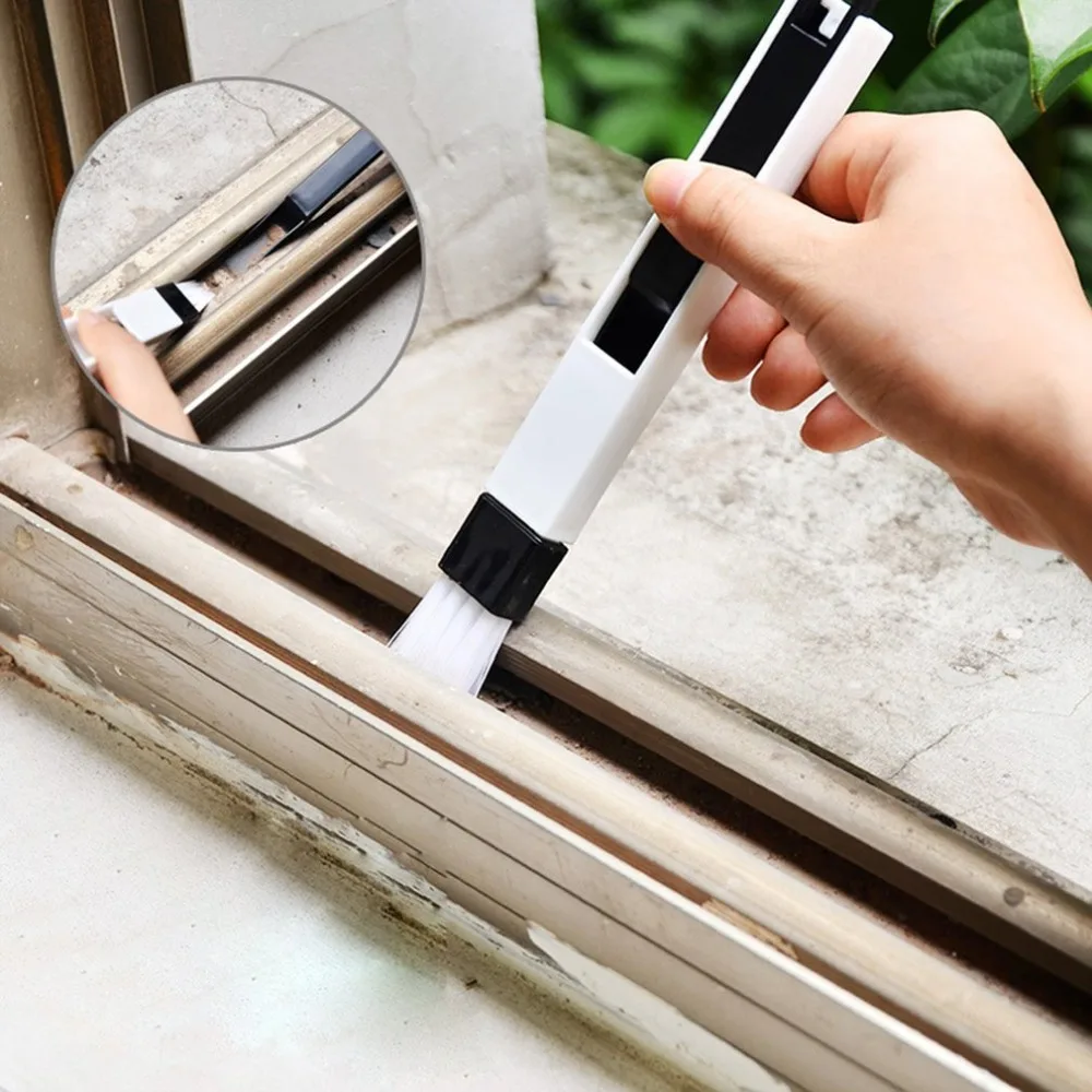 Multifunction Computer Window Cleaning Brush Window Groove Keyboard Nook Dust Shovel Window Track Cleaner Tool