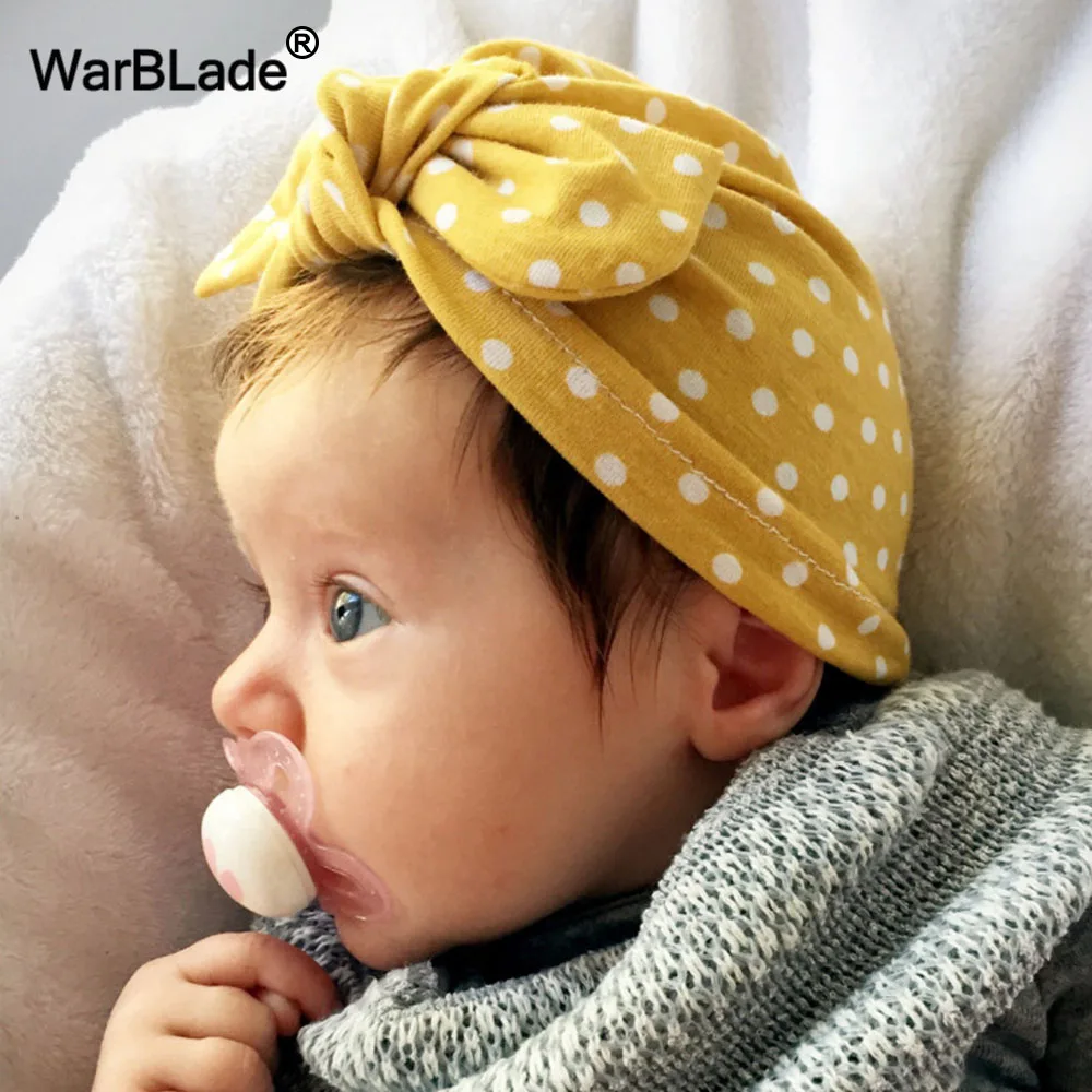 

Детская вязаная шапка WarBLade, мягкая шапка в богемном стиле с узлом и цветочным принтом, Детские аксессуары на весну, осень и зиму