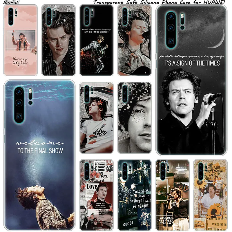Чехол для телефона Singer Harry Style силиконовый Huawei P30 P20 Pro P10 P9 P8 Lite 2017 P Smart Z Plus 2019 NOVA 3