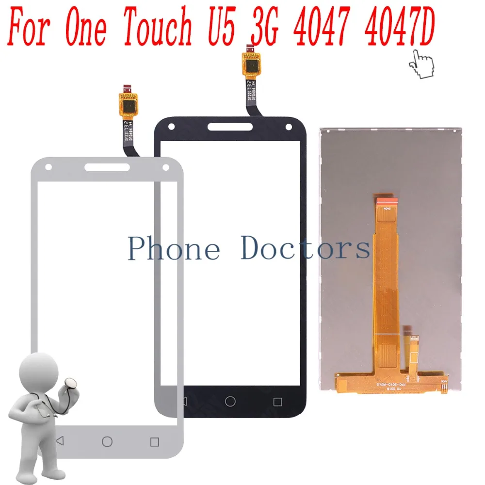 5 0 ''ЖК дисплей + сенсорный экран дигитайзер стекло для Alcatel One touch U5 3g 4047