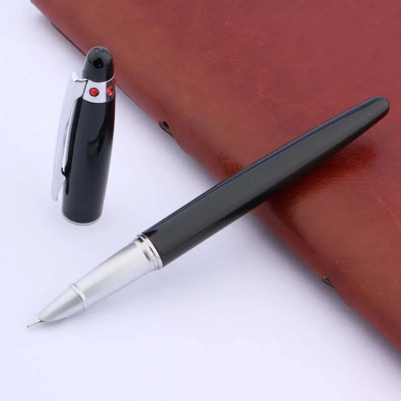 Фонтанная ручка BAOER с серебряной отделкой черный красный цвет|fountain pen|f nibpen fountain pen