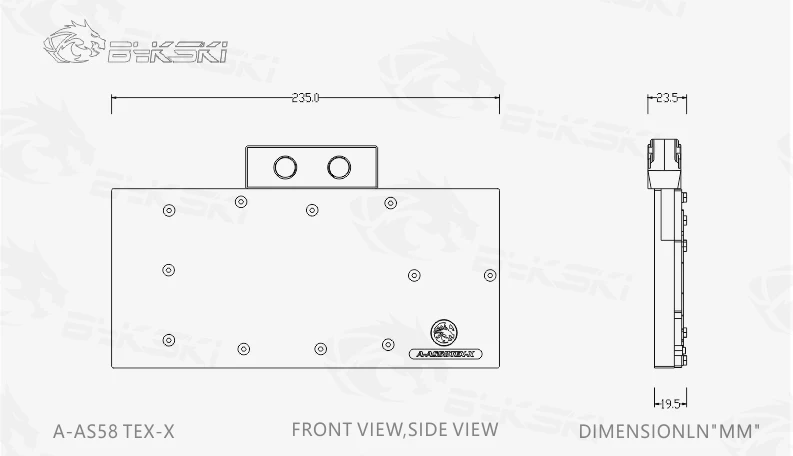 

Bykski Water Block use for ASUS EX-RX580 2048SP 8G / Full Cover Copper Radiator Block/3PIN 5V A-RGB / 4PIN 12V RGB