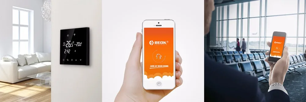 Beok TGT70 wifi-WP wifi термостат с сенсорным экраном 3A цифровой терморегулятор для водяного пола