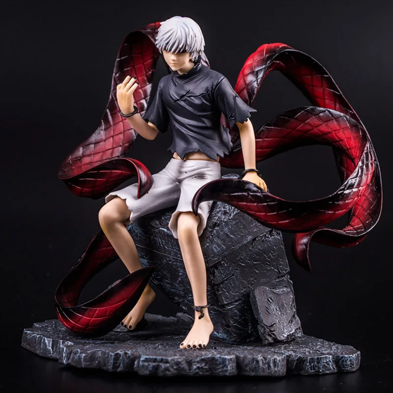 2 головки Аниме Tokyo Ghoul сидеть для косплея канеки кэна фигурка из ПВХ Deluxe большой