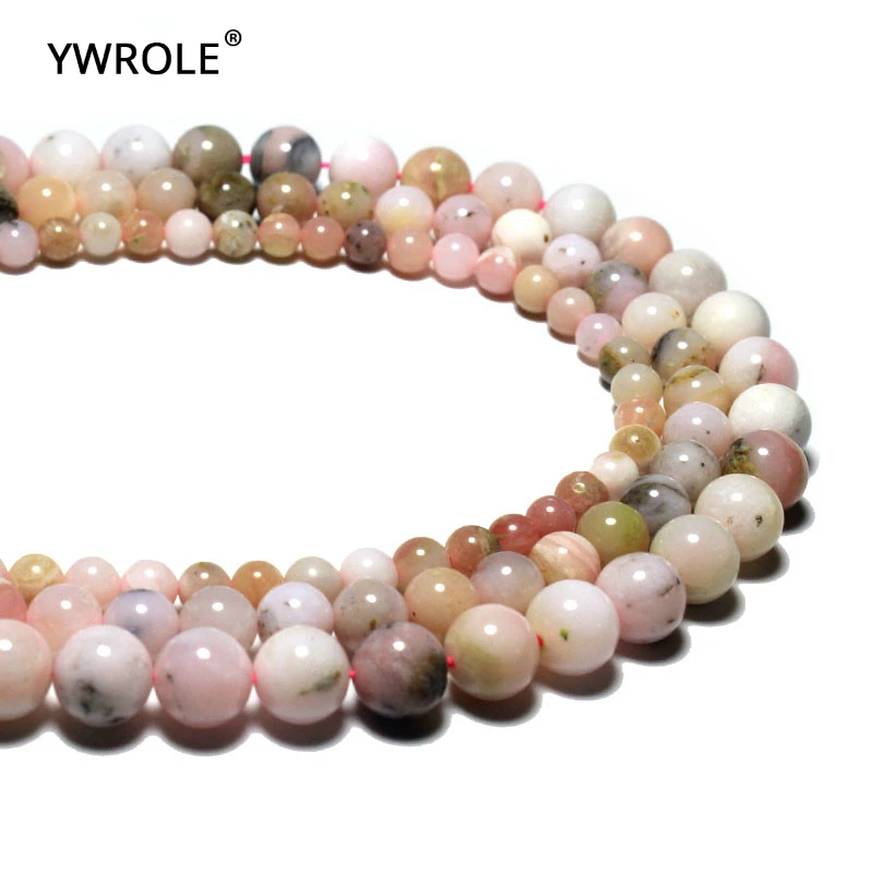 Wholesale 100% Natural Imported Pink Opal Gem Stone Beads For Jewelry Making DIY Bracelet Necklace 6/8/10 mm Strand 15'' Lots |