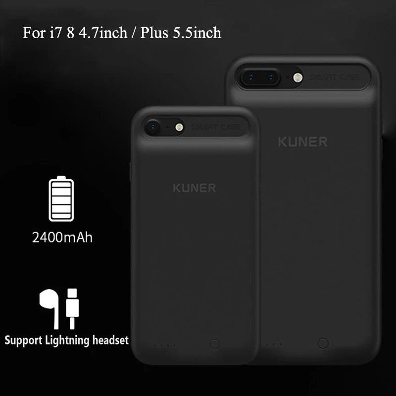 Поддержка аудио Ultra Slim для я 7 8 плюс внешний Смарт ТПУ Батарея случае Зарядное