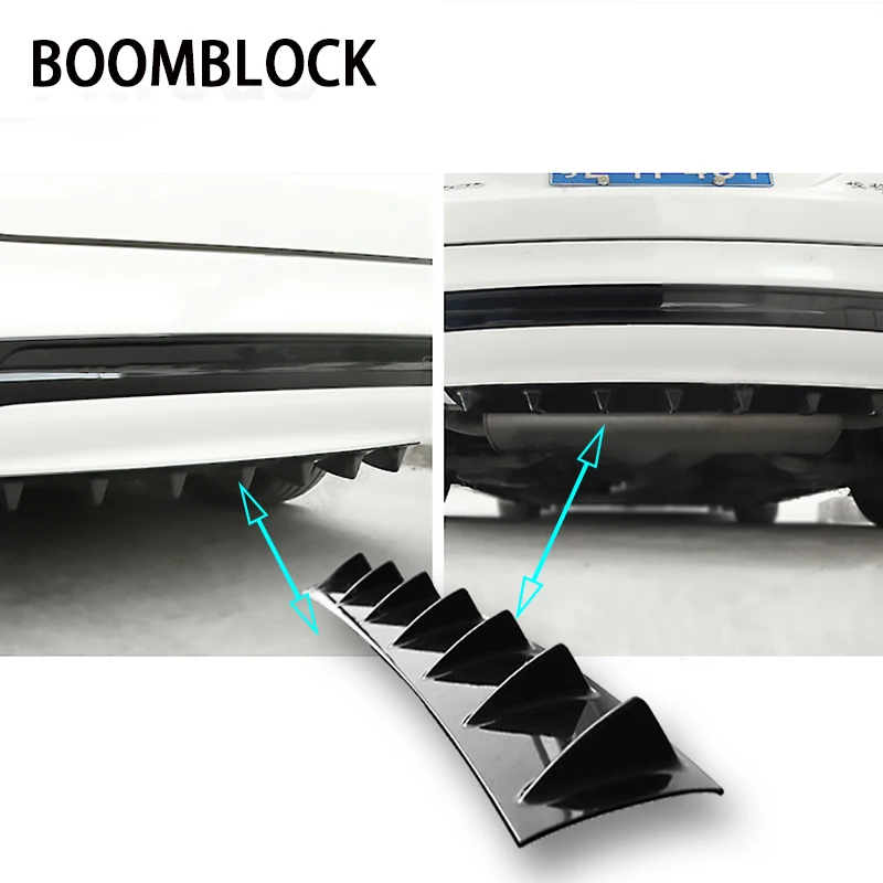 

BOOMBLOCK Car Rear Bumper 3D Cool Shark Stickers For VW Polo Golf 4 5 Passat Hyundai Tucson Solaris Ix35 Mitsubishi ASX