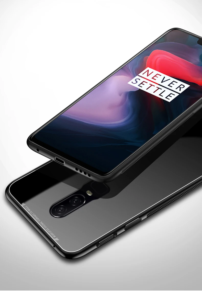 Для Oneplus 7 Pro Чехол из закаленного стекла для телефона силиконовая рамка жесткая стеклянная задняя крышка для One plus 7 Pro 1+ 7 7pro противоударный чехол