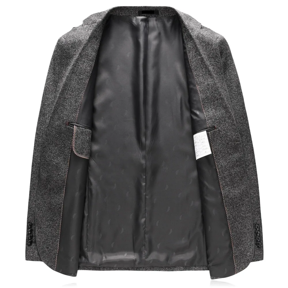 JZ главный джентльмена пиджак Slim Fit сплошной Модные мужские куртки пальто на