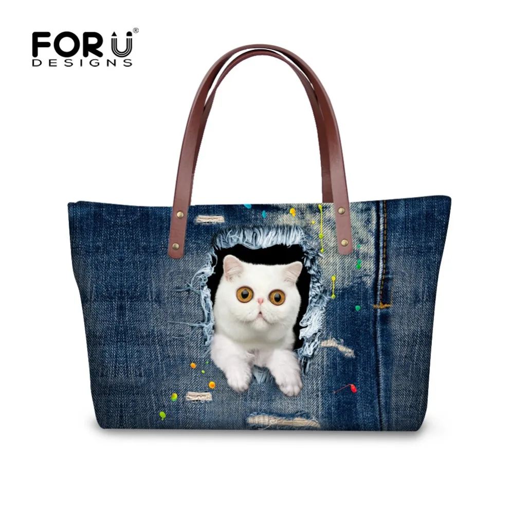 FORU дизайнерские женские сумки на плечо высокого качества с кошкой