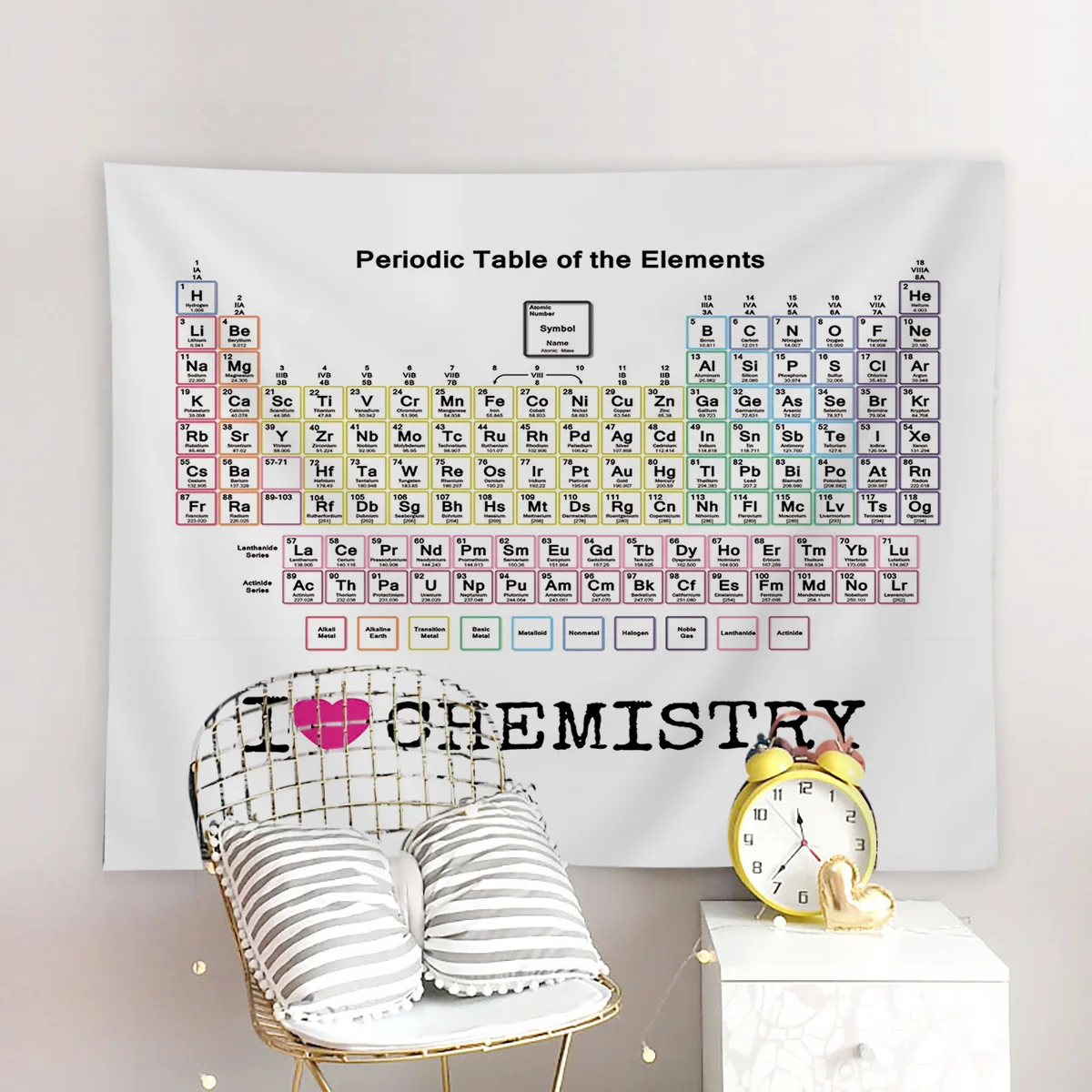 Журнальный столик элементы химия настенные подвесные гобелены настенный Декор