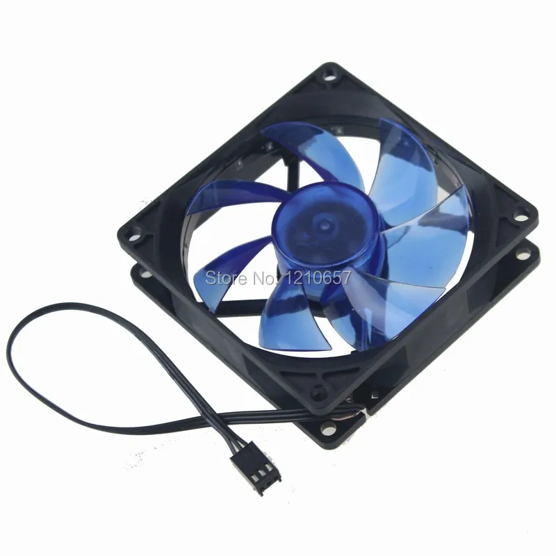 2 шт. партия 3Pin Охлаждение процессора теплоотвод вентилятор светодиодный синий