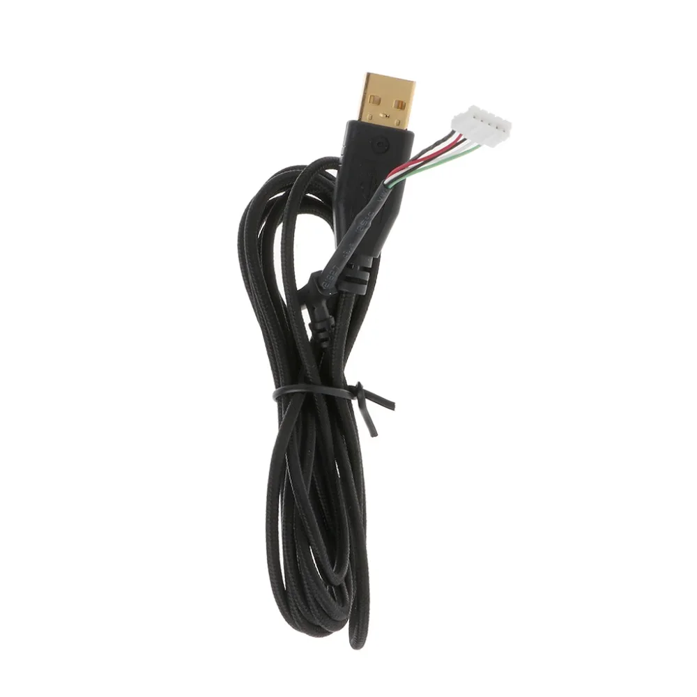 Позолоченный прочный нейлоновый плетеный кабель USB для мыши сменный провод