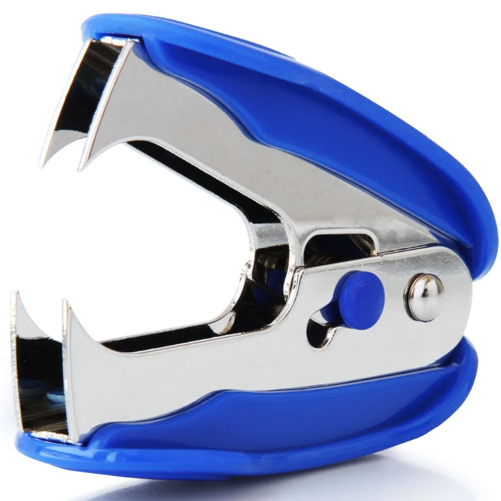 1 шт мини Портативный Стандартный металлический антистеплер нажимной стильный