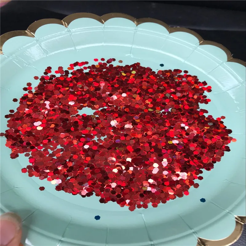 laser red diamond 20 г 3 мм звездное Сердце Конфетти из фольги шестиугольник разбрызгивает День рождения Свадебные украшения прозрачный пузырь шар наполнитель Блестящие Блестки - Цвет: laser red diamond