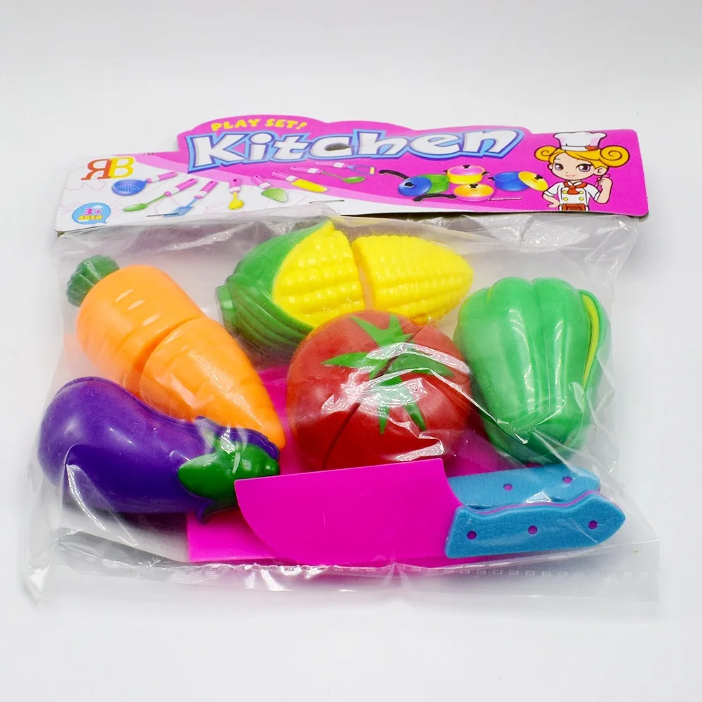 

8PCS/set lastic Kitchen toy Fruit Vegetable Cutting Kids Pretend Play Toy Educational Cook Cosplay kitchen toys