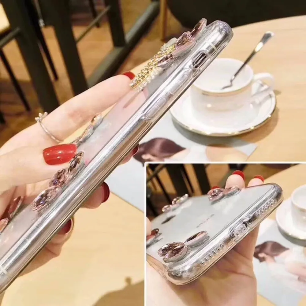 Роскошный чехол для телефона Samsung S20 Ultra S10 S9 S8 Plus Note 9 8 5 10 блестящий с кристаллами и