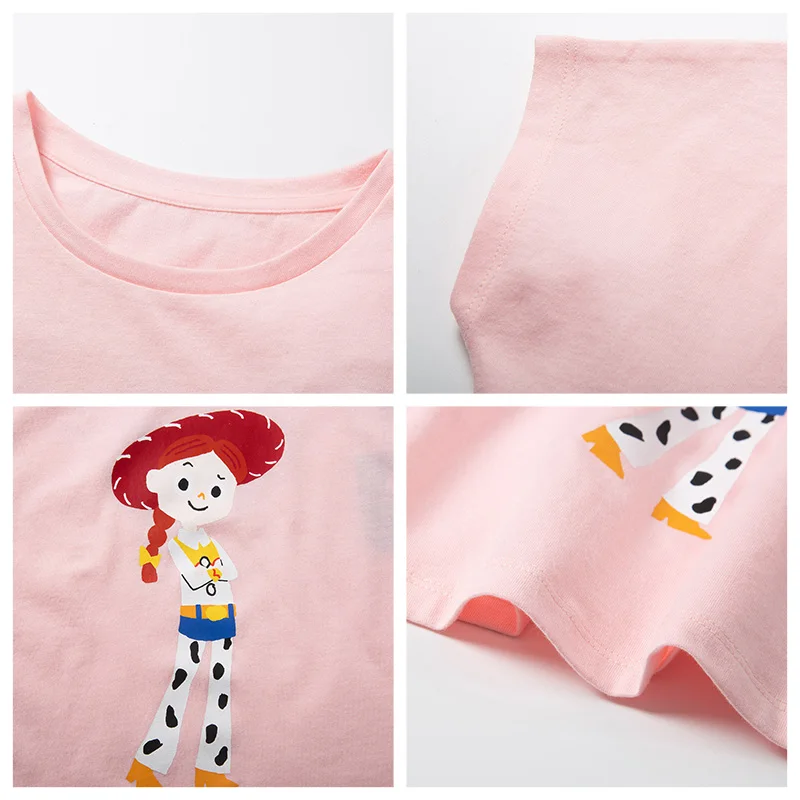 Футболка для девочек Mini balabalaBaby хлопковая футболка с коротким рукавом летняя