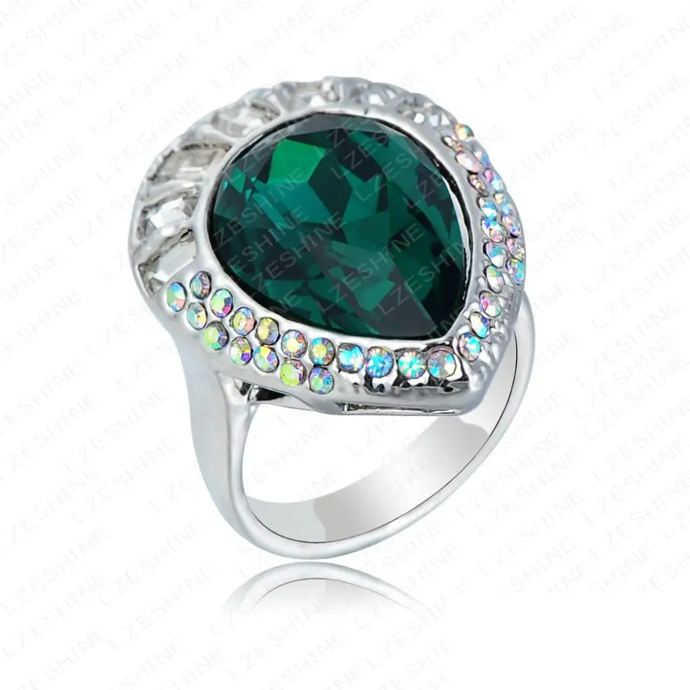European style fashion charm of natural opal crystal clear Austrian beads ring quality jewelry R59 B|beaded swimsuit|charms carcharm pewter |