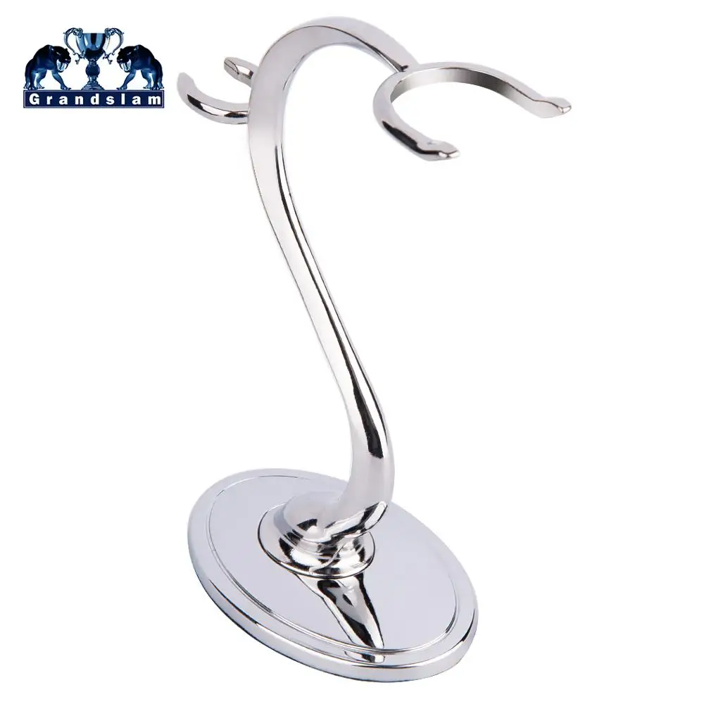 Grandslam Men Safety Razor Holder Shaving Brush Stand Deluxe Heavyweight Chrome For Manual | Красота и здоровье