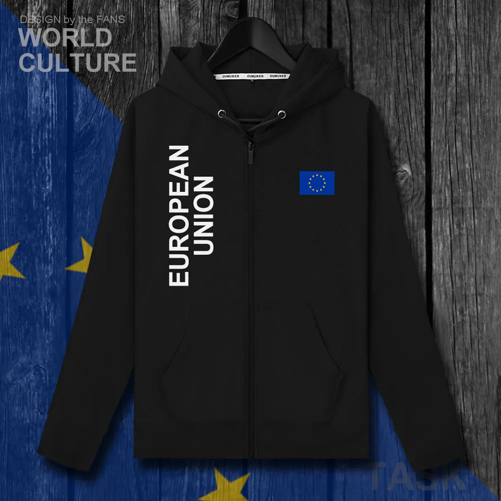 European Union United in Diversity EU EUR mens zipper fleeces hoodies winter jerseys men jackets and clothes sweatshirt coats | Мужская