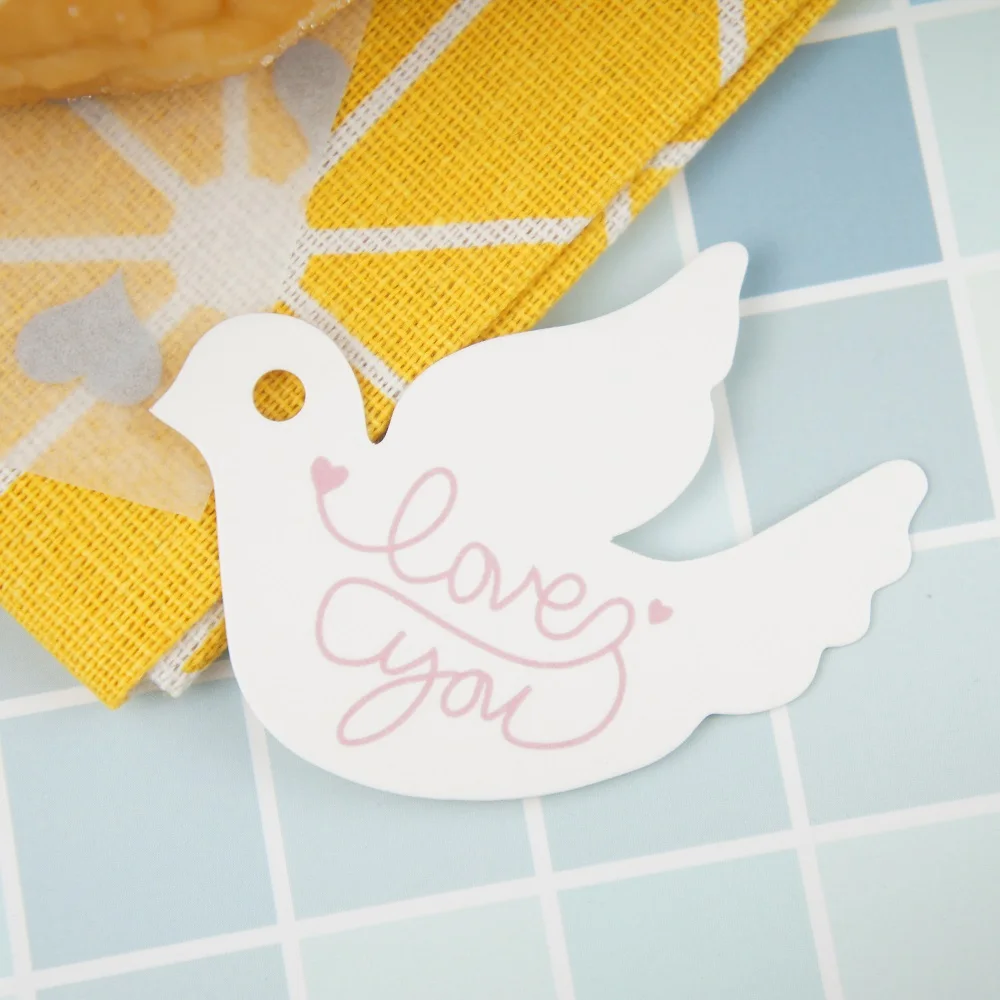 Love you Pigeon 50 шт. упаковка этикеток декоративные ярлыки Свадебные сувениры Подарки