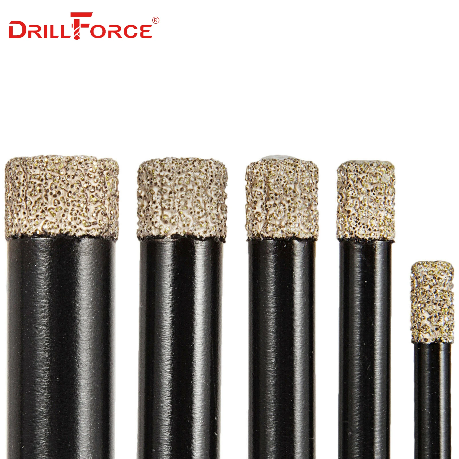 Drillforce 5 шт. алмазная пила комплект 6/8/10/12/15 мм шестигранный хвостовик столовых сервизов из Гранит Прочный Карбид кремния керамическая дрель Core