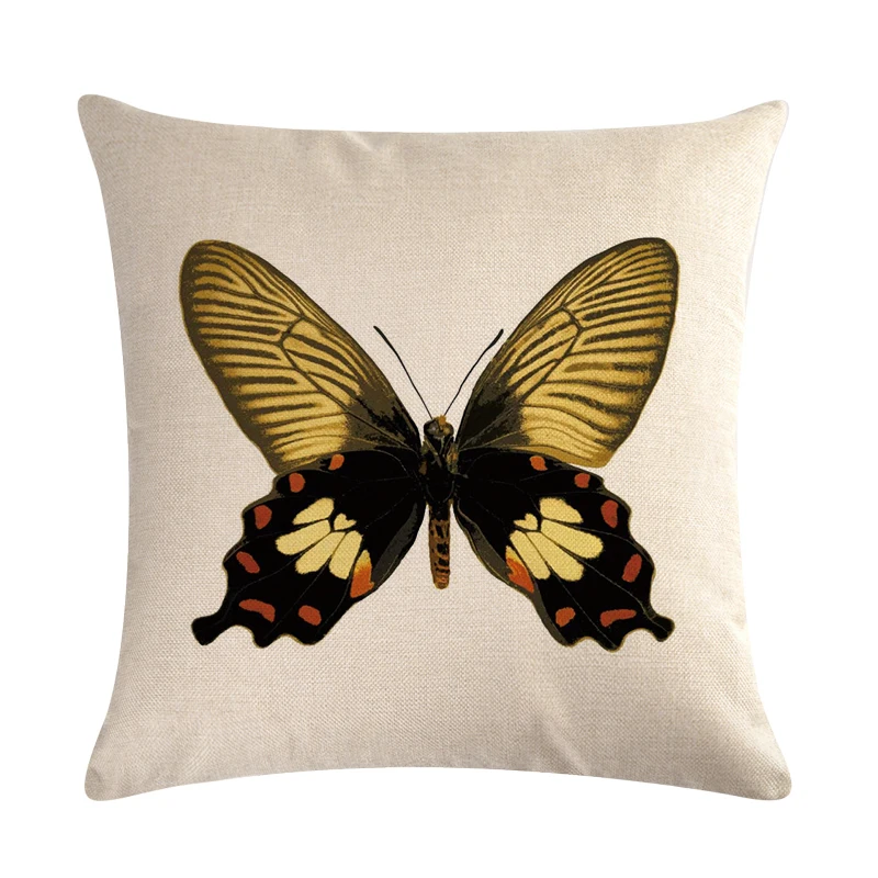 Comwarm Romantic Beautiful Pillow Cover Butterflies Polyester Cushion for Sofa Seating Living Room Home Decor Case | Дом и сад
