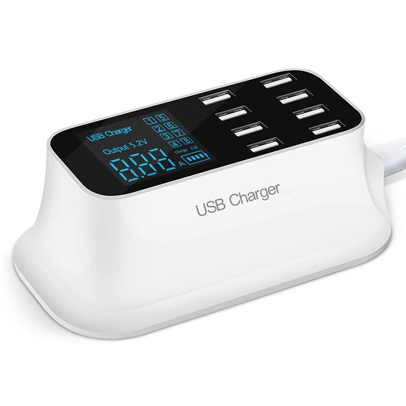 Портативное настольное зарядное устройство с несколькими USB-портами быстрая