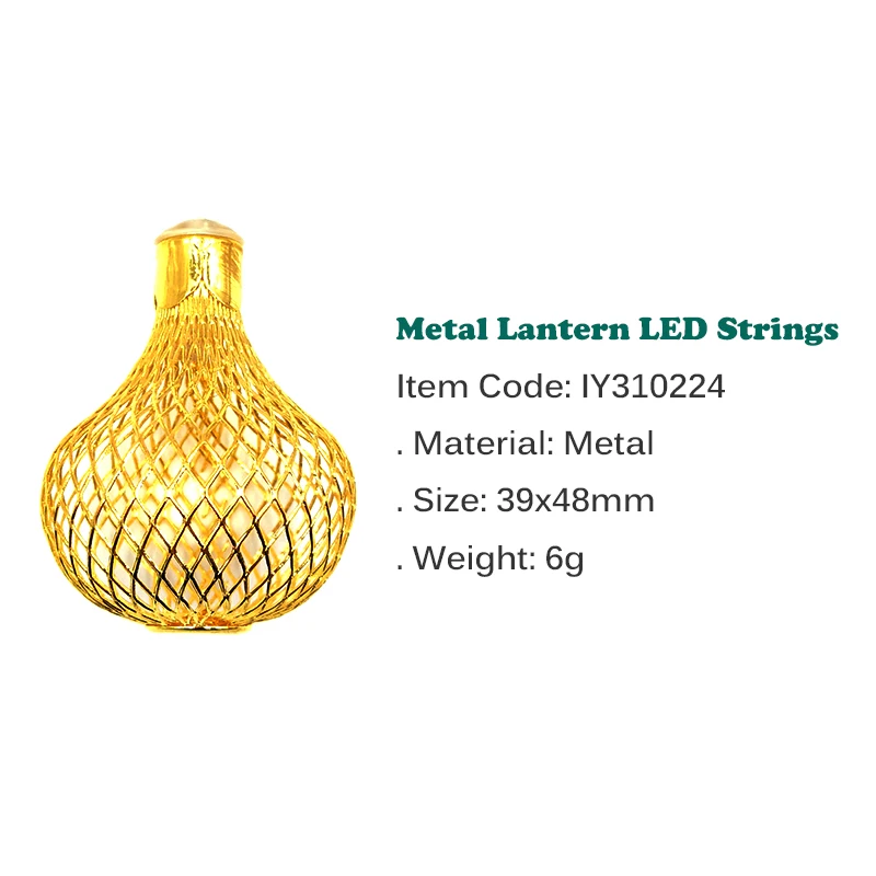 Lantern Holiday Lighting Gold Color Metal LED Strings AA Fairy Lamps Indoor Party Wedding Girl's Room Decoraton Lights IY310224 | Лампы и