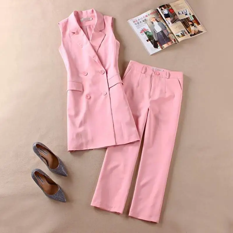 Женская одежда весна и осень Новый женский корейский розовый однотонный длинный