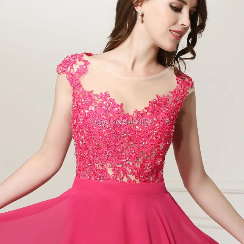 Платье длинное из шифона с аппликацией и рукавом крылышком|a line prom dress|prom dressesvestido