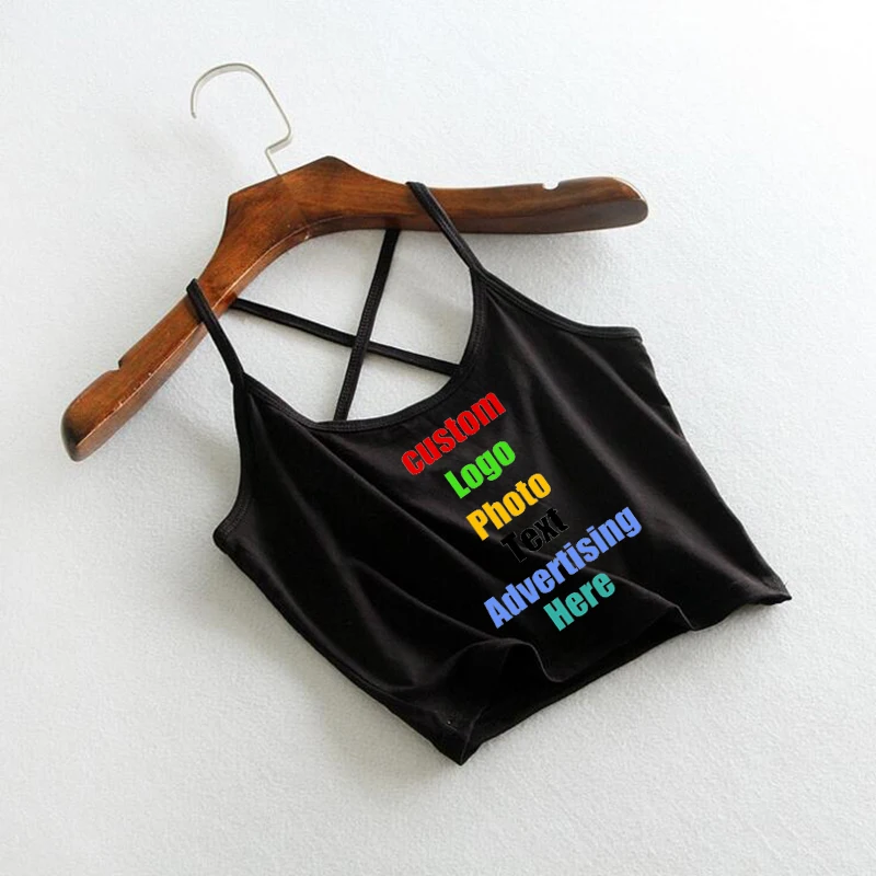 Женский укороченный топ с открытыми плечами однотонная майка логотипом на заказ