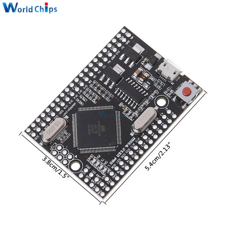Встроенный чип MEGA 2560 PRO CH340G/Φ с штыревыми разъемами совместимый Arduino Mega2560 модуль