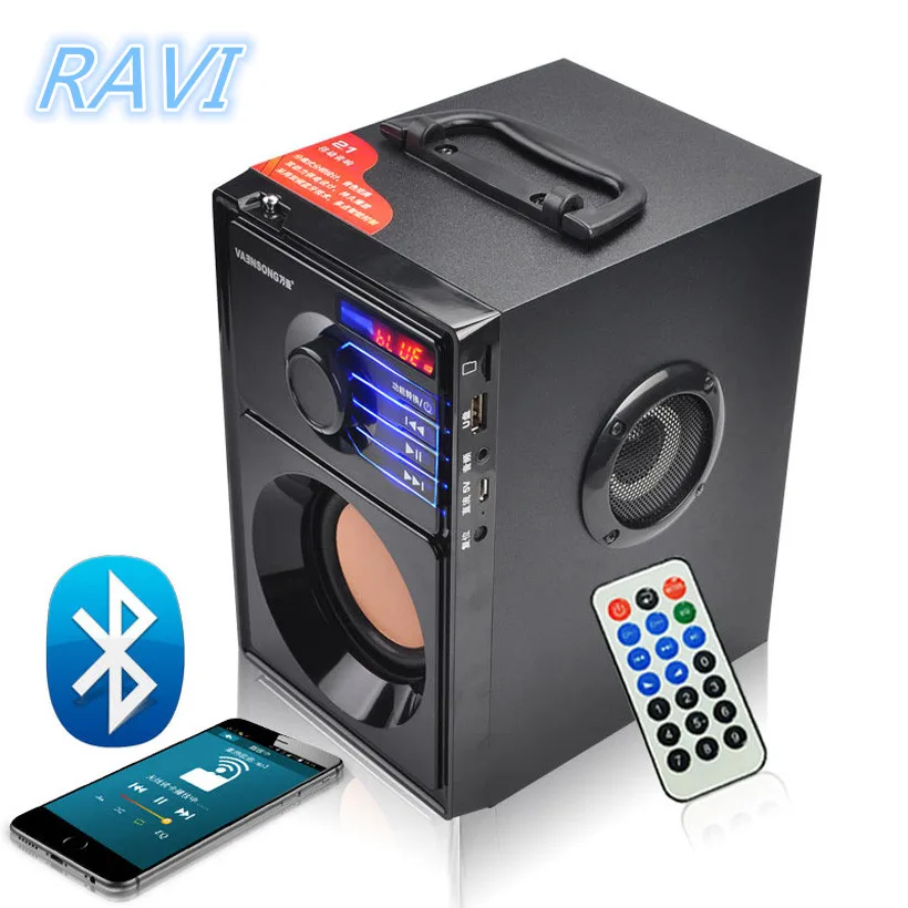 Беспроводной Bluetooth динамик стерео сабвуфер Настольный HIFI 3D объемный плеер fm