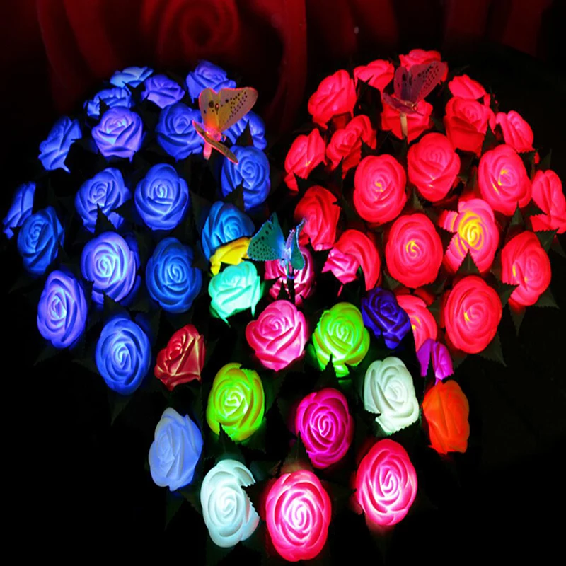 

2020 Never-Ending Artificial Rose Lights Bright And Beautiful Colorful Color-Changing Roses Colorful Color Changing Rose Lantern