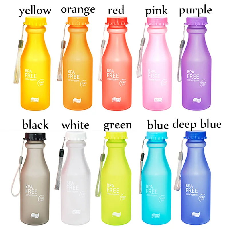 550 мл Новый ломкий Пластик герметичным Портативный Soda скраб бутылку воды