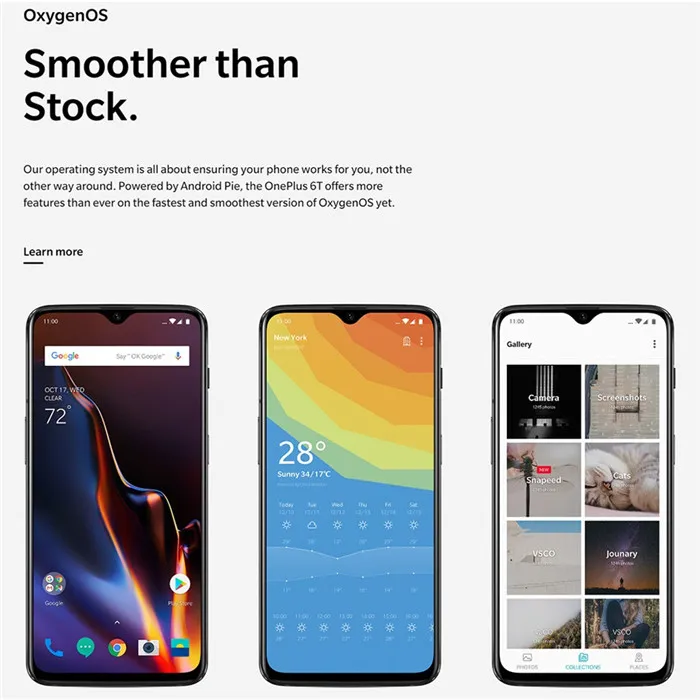 Oneplus 6 T 6 T 128 ГБ в дисплей отпечатков пальцев Snapdragon 845 6,4" полный экран 19,5: 9 20MP двойной камера мобильный телефон