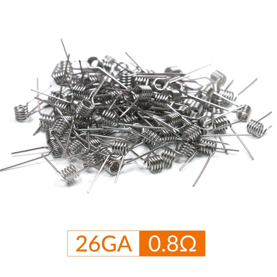 A1 26GA 100pcs Volcanee 100 шт./упак. A1 SS316 Ni80 катушки провода свертываясь спиралью готовые катушки сопротивления, 22, 24, 26 28 30GA нагревательная катушка проволоки для Vape электронная сигарета - Цвет: A1 26GA 100pcs