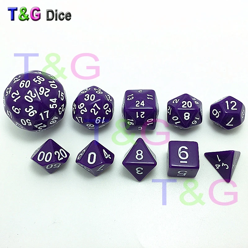 4 цвета кости набор для d & карты настольной игры 10 шт (d60 d30) Бесплатный Бархатный