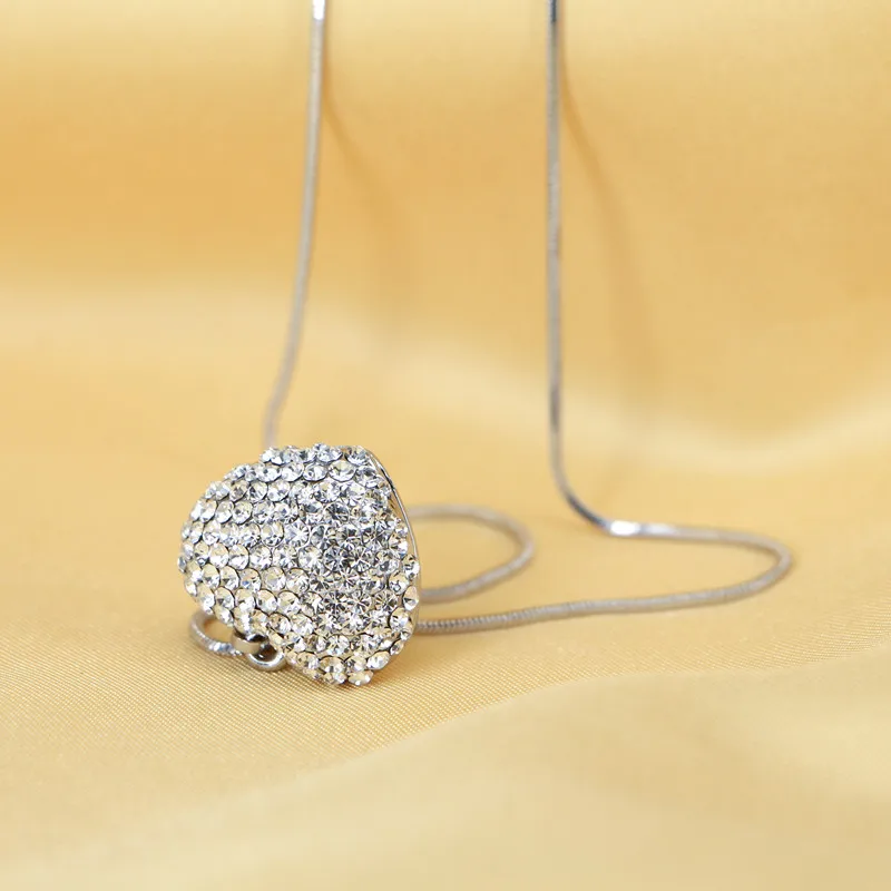 Ожерелье с кулоном в виде сердца женское серебряное ожерелье подарок девушки