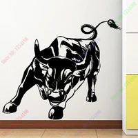 new wall stickers home decor size680mm800mm pvc vinyl paster removable art mural wall street cattle cow