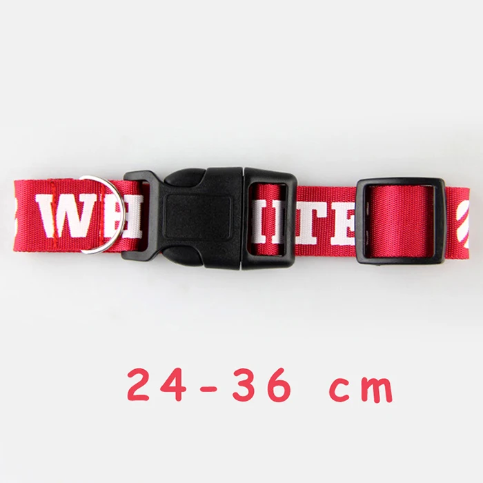 Collar Red 24-36cm Модная маленькая шлейка для собаки домашнего животного поводок воротник Перро щенок шлейка для кошек ошейник для Чихуахуа Мопс-бульдог поводок для собаки ремень безопасности - Цвет: Collar Red 24-36cm
