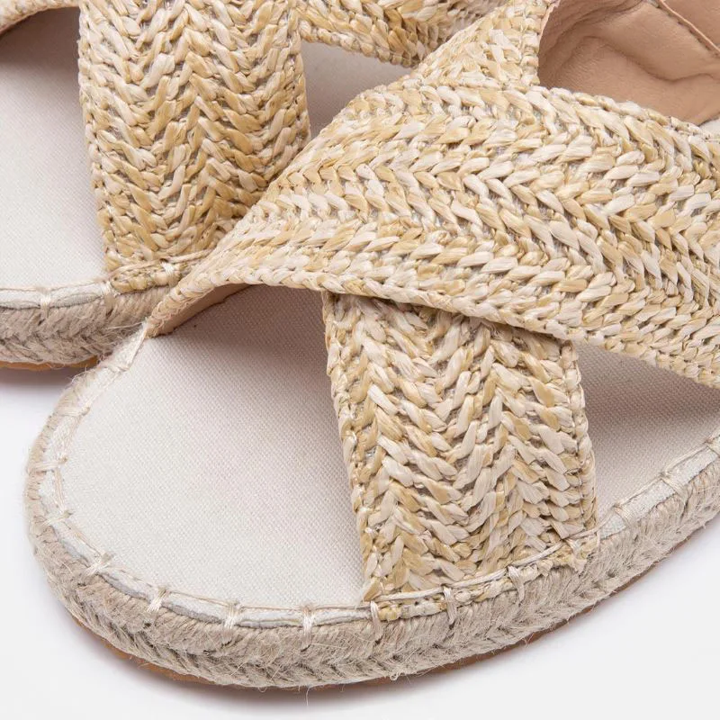 RIZABINA Summer Sandals Women Handmade Weaving Flats Shoes Soft Bottom Comfortable Lightweight Beach Size 35-43 | Обувь